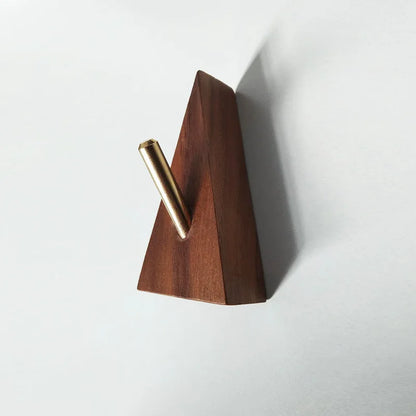 Wooden Clothes Hanger Wall Mounted Coat Hook Natural Wood Decorative Key Holder Hat Scarf Handbag Storage Hanger Bathroom Rack